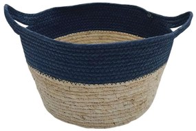 Καλάθι Με Φάσα 00.06.61185 30x19,5cm Ψάθινο Blue Mat