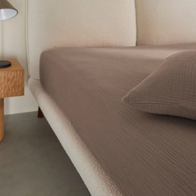 Σεντόνι με λάστιχο από βαμβακερή γάζα, 200 κλωστές, Yafa