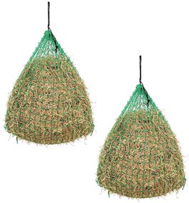 vidaXL Δίχτυα Σανού Στρογγυλά 2 τεμ. 0,75 x 0,5 μ. από Πολυπροπυλένιο