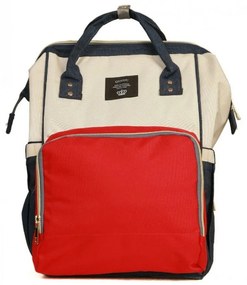 Τσάντα Μωρού Πλάτης B-275 42x27x21 Blue-Red-Beige Qindu Ύφασμα