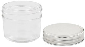 vidaXL Βάζα Μαρμελάδας 96 τεμ. 110 ml Γυάλινα με Ασημένια Καπάκια