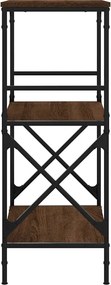 vidaXL Βιβλιοθήκη 3 Επιπέδων Καφέ Δρυς 59x35x90,5 εκ. Επεξεργ. Ξύλο
