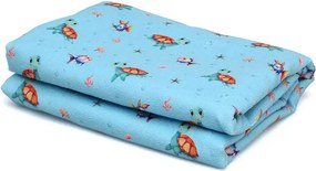 Παιδική Πετσέτα Θαλάσσης Microfiber (75x150) Kiokids Tortuga Σιέλ 4359