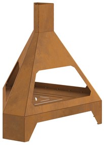 vidaXL Σόμπα με Καμινάδα 50x43x52 εκ. Ανθεκτικό Χάλυβα