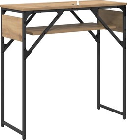 vidaXL ΤραπέζιΚονσόλας Artisan Oak Επεξεργασμένο ξύλο 75x30x75εκ.