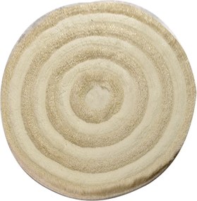 Acrylic Bathmat Round - Ecru Ecru