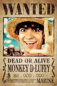Αφίσα One Piece - Wanted Monkey D. Luffy, (61 x 91.5 cm)