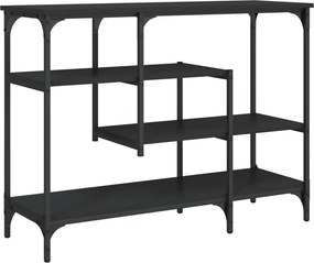 vidaXL Τραπέζι Κονσόλα με Ράφια Μαύρο 100 x 35 x 75 εκ.