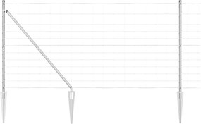 vidaXL Συρματόπλεγμα με ακίδες 50 x 1,2 μ (Π x Υ)