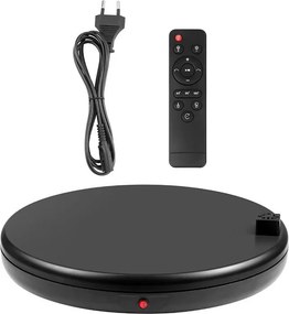 Rotating display stand Puluz with power socket 45 cm (black)