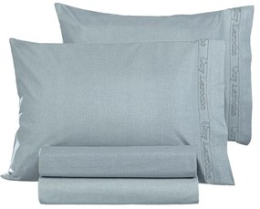 Σεντόνι Ημίδιπλο Με Λάστιχο (120x200+32) Guy Laroche Color Plus Γαλάζιο