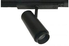 Σποτ Ράγας LED 35W Τριφασικό 3000K Φ7,5cm 15o-60o Rivas-75 Eco Interlight-19646-Μαύρο 19646