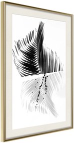 Αφίσα - Abstract Feather - 20x30 - Χρυσό - Με πασπαρτού