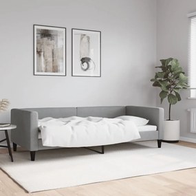 Καναπές Κρεβάτι Ανοιχτό Γκρι 90 x 200 εκ. Υφασμάτινος