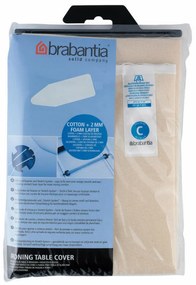 Κάλυμμα σιδερώστρας Brabantia C 90300159, 124x45 cm, 2 mm, Εκρού