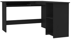 vidaXL Γραφείο Γωνιακό Μαύρο 120 x 140 x 75 εκ. από Επεξ. Ξύλο