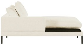 Ανάκλινδρο Riverton 697, Άσπρο, 80x93x169cm, Ταπισερί, Πόδια: Μέταλλο | Epipla1.gr