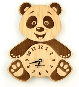 Intra απο ξύλο plywood 3mm-4mm πάχος - Ρολόι τοίχου αρκούδας Δίασταση 30x30 cm Intraeaxys-eo4qkmg7