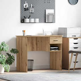 vidaXL Γραφείο με Αποθήκευση Δρυς 90x49.5x75 εκ. Επεξεργασμένο ξύλο