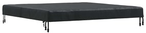 vidaXL Κάλυμμα Τραπέζι Μονόχρωμο Μαύρο 122 x 122 x 15 εκ ύφασμα