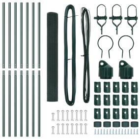 vidaXL Welded Wire Fence με 7 Στύλους Πράσινο 1.2x10 μ Ατσάλι