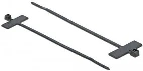 POWERTECH δεματικά καλωδίων TIES-033 με ετικέτα, 100x2.5mm, μαύρα, 25τμχ