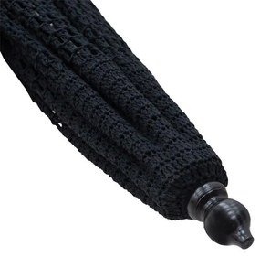 Ομπρέλα Brilie ξύλο-μακραμέ Φ2.70x2.60 m μαύρο 270x270x260 εκ.