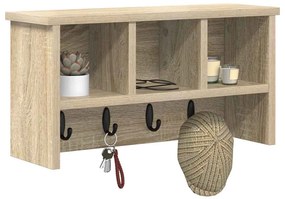 vidaXL Τοίχου Κρεμάστρα Sonoma Δρυς 50 x 16 x 26 εκ Επεξεργασμένο ξύλο