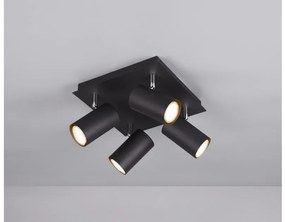 Σποτ Φωτιστικό Οροφής 4xGU10 Κινητό Marley Trio Lighting-802430432-Μαύρο 802430432