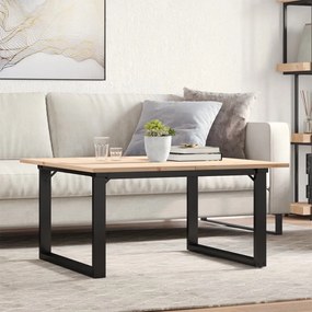 vidaXL Τραπεζάκι Σαλονιού Πλαίσιο Ο 90x90x45εκ Μασίφ Πεύκο/Ατσάλι