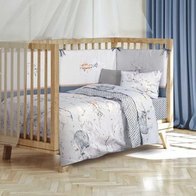 Σεντόνια Βρεφικά 8852 (Σετ 3τμχ) Grey Greenwich Polo Club Cradle 130x170cm 100% Βαμβάκι