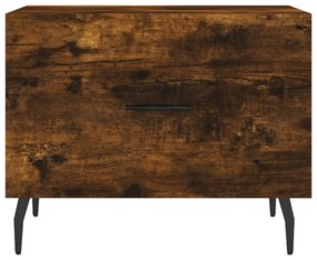 vidaXL Τραπεζάκι Σαλονιού Καπνιστή Δρυς 50x50x40 εκ. Επεξεργασμ. Ξύλο