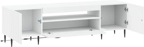 vidaXL Ντουλάπα LED Τηλεόρασης Λευκό Επεξεργασμένο Ξύλο