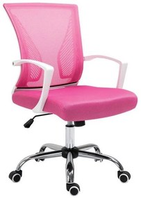Πολυθρόνα Γραφείου BF2120-S ΕΟ258,4S 57x60x93/103cm White - Pink
