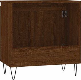 vidaXL Ντουλάπι Μπάνιου Καφέ Δρυς 58 x 33 x 60 εκ. από Επεξεργ. Ξύλο