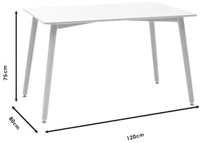 Τραπέζι Natali pakoworld επιφάνεια MDF μαύρο 120x80x75εκ - MDF - 127-000080