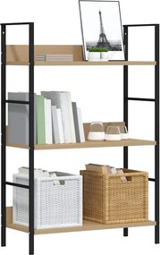 vidaXL Ραφιέρα 3 Επιπέδων Δρυς 60x27,6x90,5 εκ. Επεξεργασμένο Ξύλο