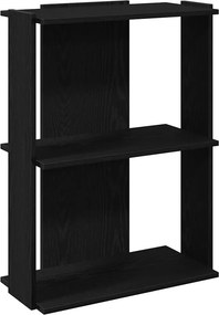 vidaXL Βιβλιοθήκη 3 Επιπέδων Μαύρη 60x30x80 εκ. από Επεξεργ. Ξύλο