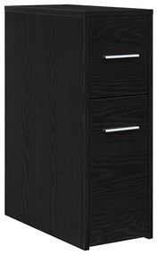 vidaXL Λεπτός ντουλάπι μπάνιου Μαύρη δρυς 22 x 44 x 61.5 εκ