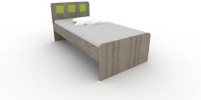 Παιδικό Κρεβάτι Δανάη για στρώμα 90x190, Χρώμα Αίολος, Μελαμίνη