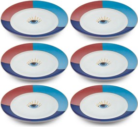 Service Plate Set (6 Pieces) DNR0082 Multicolor