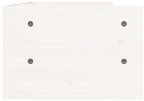 vidaXL Βάση Οθόνης Λευκή 50x24x16 εκ. από Μασίφ Ξύλο Πεύκου