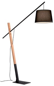 Φωτιστικό Δαπέδου Crane 4204100 Black-Natural Viokef Metal,Wood