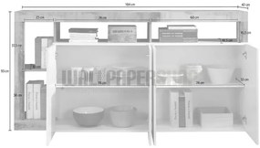 ΜΠΟΥΦΕΣ ΞΥΛΟ ΑΚΑΚΙΑΣ ΚΑΦΕ 145x87x45