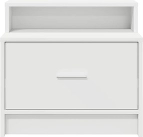 vidaXL Κομοδίνα με συρτάρι 2 τεμάχια Λευκό 51x31x47 cm