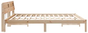 vidaXL Σκελετός Κρεβατιού Καφέ 180 x 200 cm Συμπαγές ξύλο πεύκου