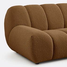 Γωνιακός καναπές δεξιός, με χοντρή υφή bouclette, Nuria