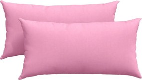 vidaXL Μαξιλάρι Καναπέ 2 pcs Ροζ 80 x 40 cm ύφασμα