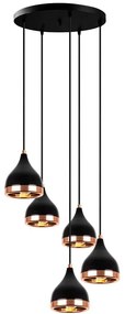 Φωτιστικό Οροφής Yildo 892OPV1856 43x43x135cm 5xE27 40W Black Opviq