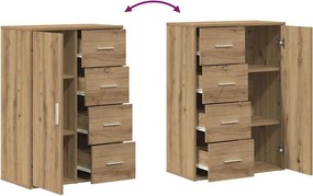 vidaXL Πλαϊνό γραφείο Artisan Oak 60 x 31 x 84 εκ. Επεξεργασμένο ξύλο